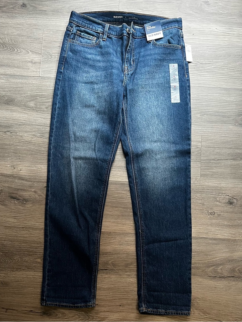 Old Navy Women's Size 6 Mid-Rise WOW Boyfriend Ankle Jeans Dark Wash NWT